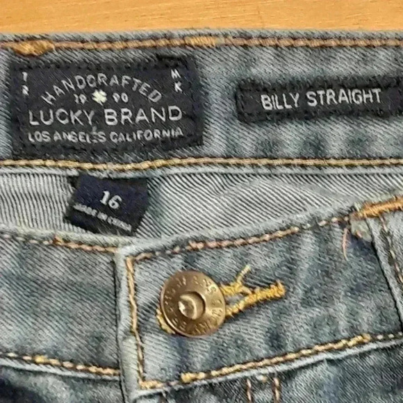 Lucky Brand Jean's Size 16 Billy Straight - Picture 4 of 6
